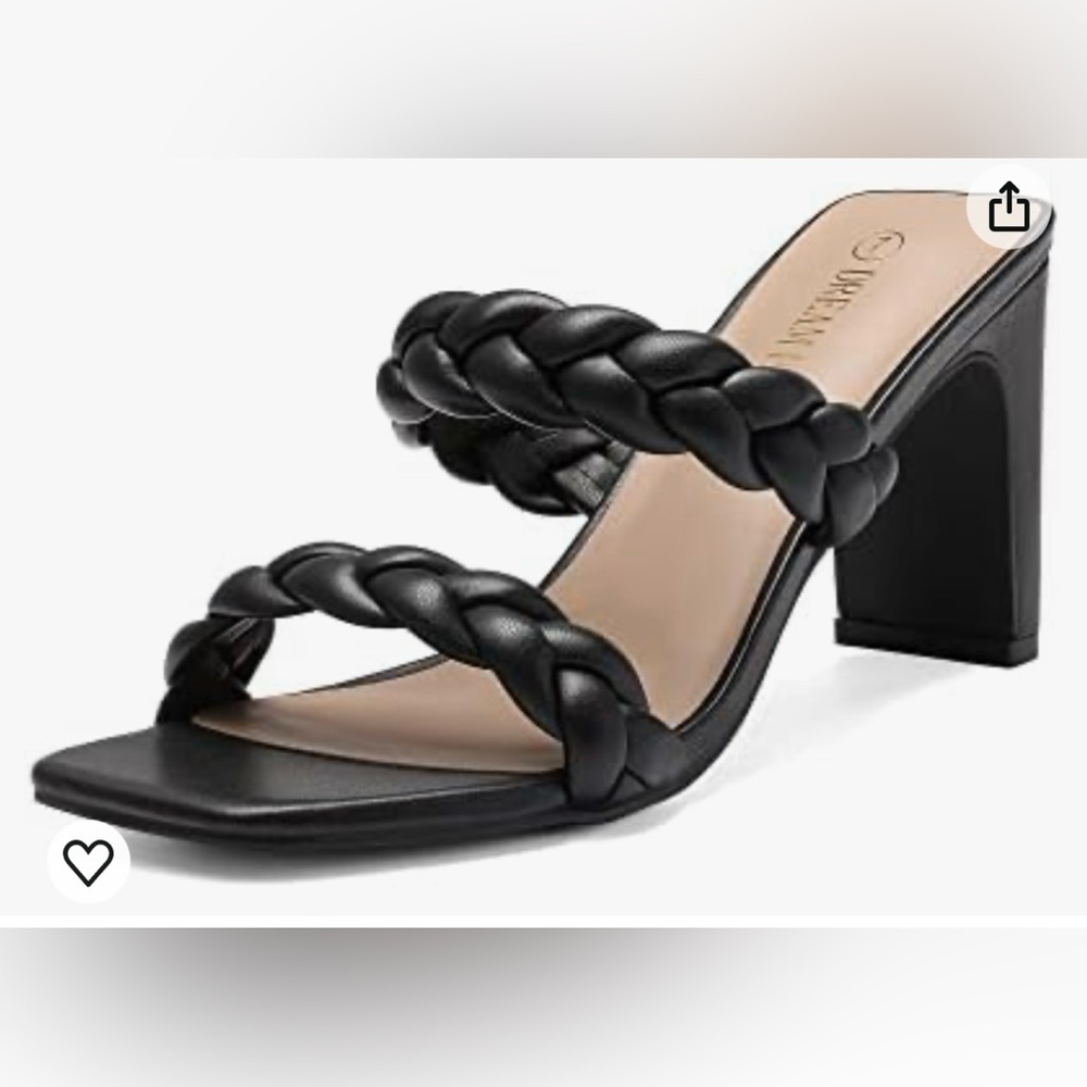 Braided sandals heels DREAM PAIRS two Strap Open Toe High Strappy Dress Shoes 9